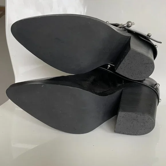 Black Studded Ankle Boots - Picture 8 of 8